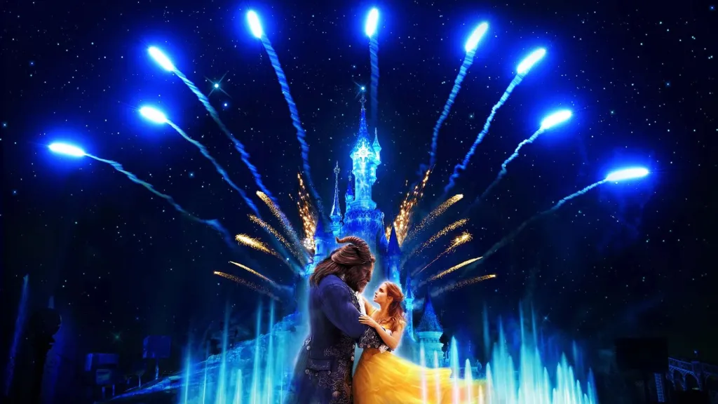6-й сюжет - Красавица и чудовище Диснейленд Париж шоу Disney Illuminations 6-й сюжет - Красавица и чудовище