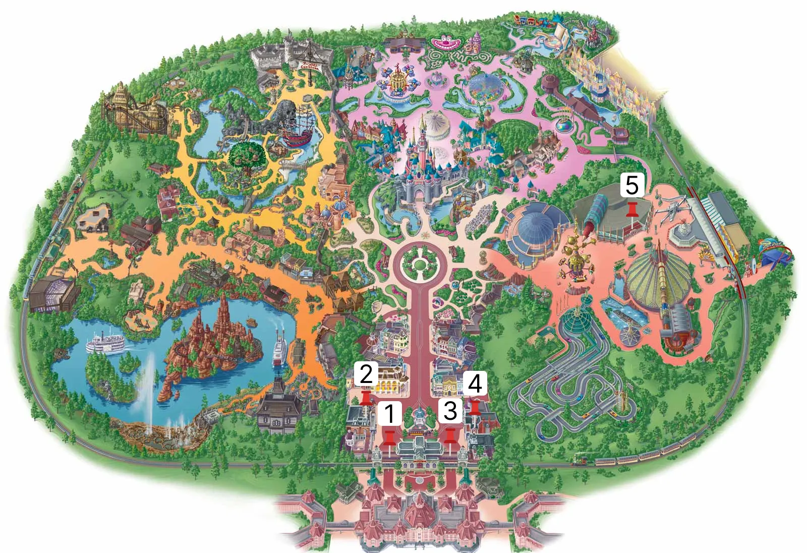 Места зарядки в Парке Disneyland® Park Диснейленд Париж Места зарядки в Парке Disneyland® Park
