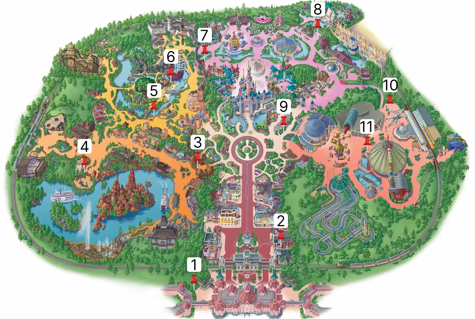 Места для курения в Парке Disneyland® Park Диснейленд Париж Места для курения в Парке Disneyland® Park