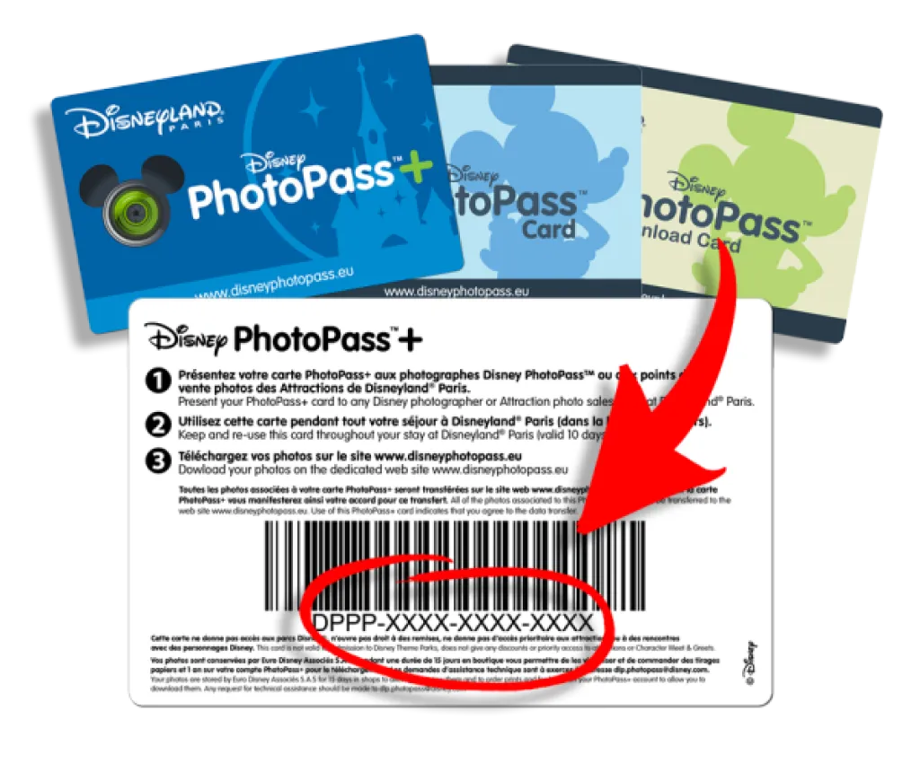 Идентификационный код PhotoPass Диснейленд Париж Идентификационный код PhotoPass