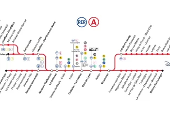 Диснейленд Париж RER-A • Как добраться в Диснейленд из Парижа на электричке? • Поезд в Диснейленд Париж.