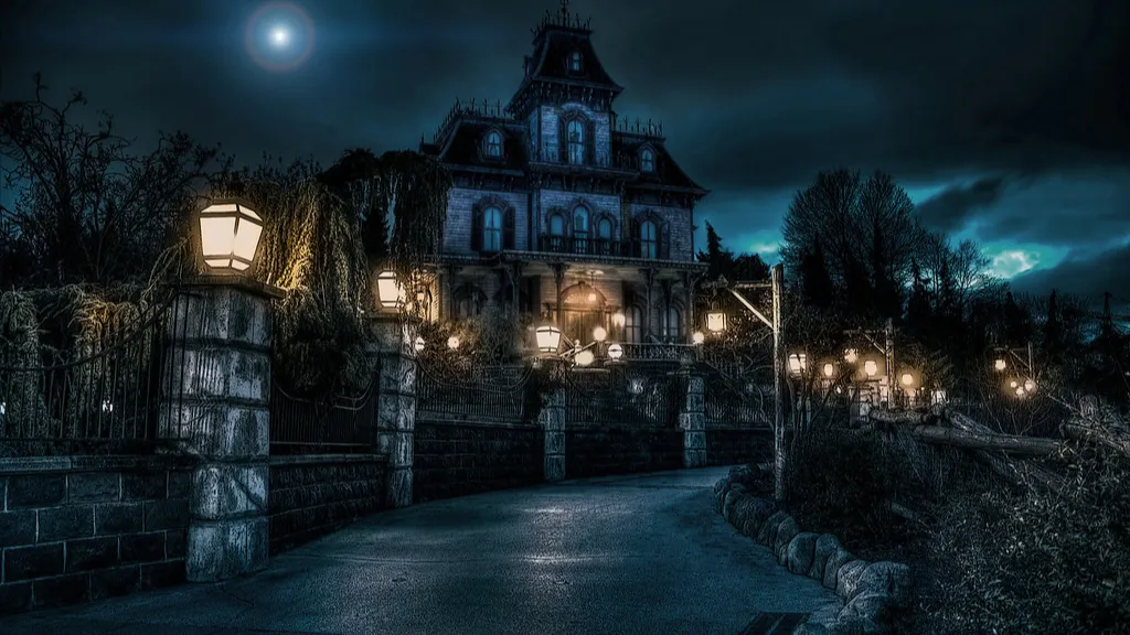 Диснейленд Париж Аттракцион Pantom manor Вечерняя усадьба Pantom manor 