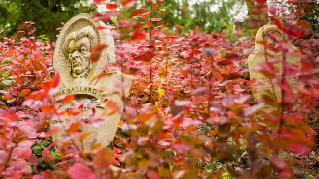 Диснейленд Париж Аттракцион Pantom manor Могильные плиты