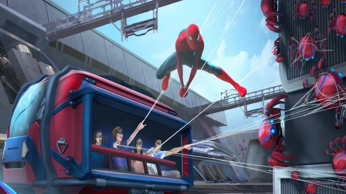 Диснейленд Париж аттракцион Spiderman W.E.B. Adventure