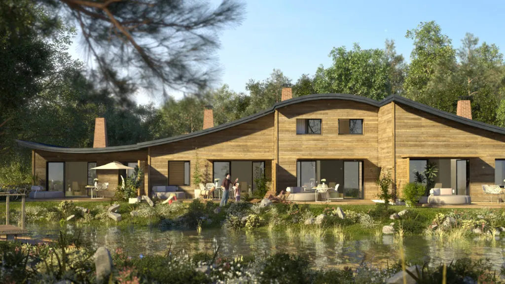 Диснейленд Париж Коттеджи отеля Les Villages Nature Paris