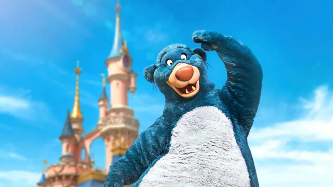 Диснейленд Париж Балу • Встреча и приветствие с медведем Baloo в Диснейленд Париж • Балу в парижском Диснейленде.