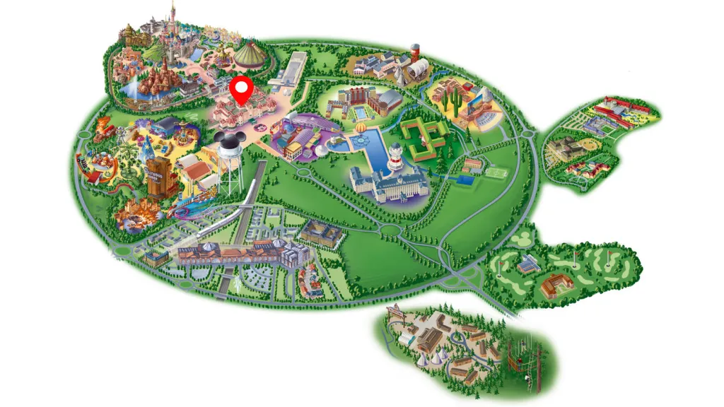 Местоположение отеля Disneyland Hotel Диснейленд Париж Местоположение отеля Disneyland Hotel