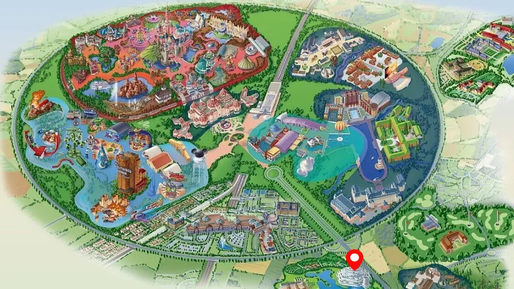 Диснейленд Париж Местоположение отеля Les Villages Nature