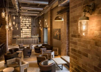 Диснейленд Париж Bleecker Street Lounge • Bar Зал ожидания на Бликер-стрит в Диснейленд Париж • Бар Bleecker Street Lounge в Диснейленде.
