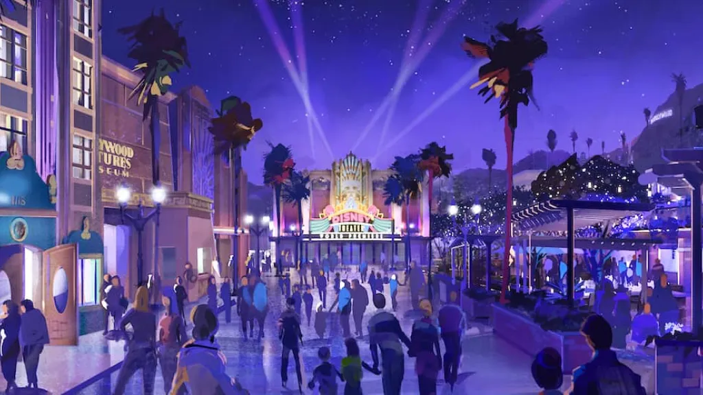 Голливудский бульвар в Adventure World Диснейленд Париж Голливудский бульвар в Adventure World